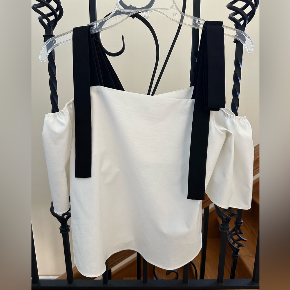 Off the shoulder white top